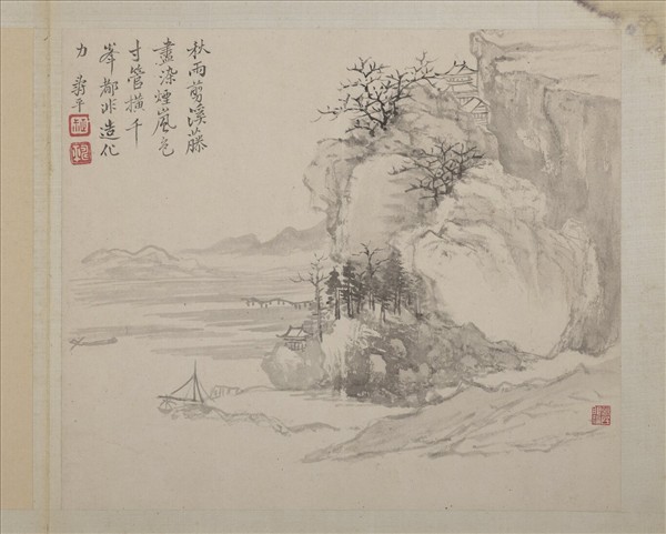 清惲壽平山水　冊　秋雨溪藤