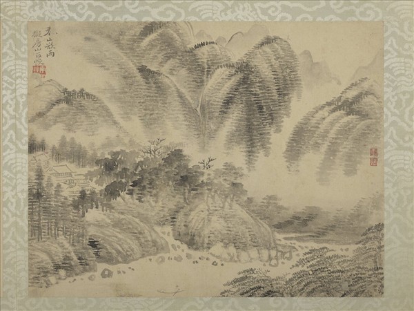 清惲壽平仿古山水　冊　春山欲雨