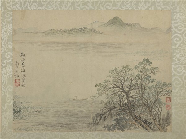 清惲壽平仿古山水　冊　仿趙承旨滄浪獨釣