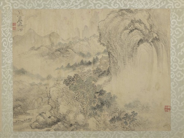 清惲壽平仿古山水　冊　蒼巖飛瀑