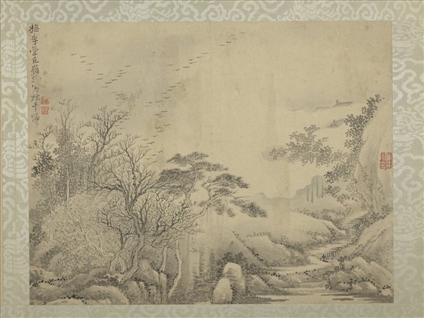 清惲壽平仿古山水　冊　仿李營丘嶺路寒煙