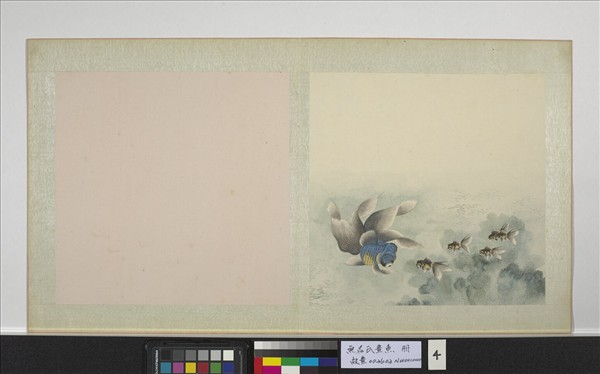 無名氏畫魚　冊　金魚四