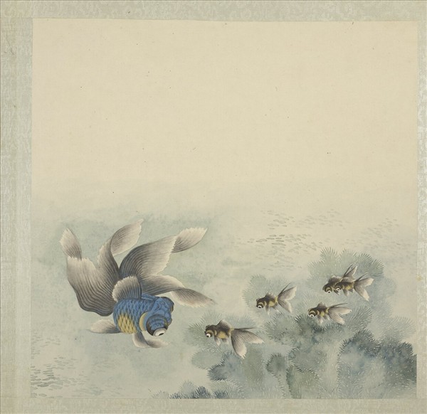 無名氏畫魚　冊　金魚四