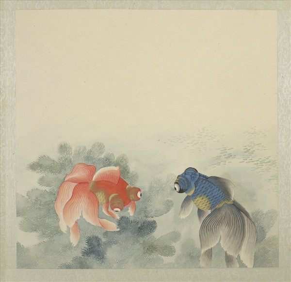 無名氏畫魚　冊　金魚五