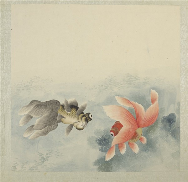 無名氏畫魚　冊　金魚九