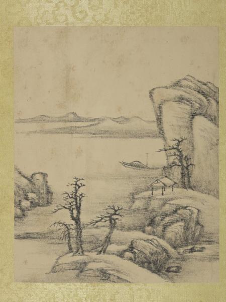 清允禧山水　冊　水亭秋壑