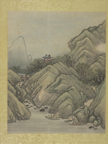 清允禧山水　冊　層巖古木