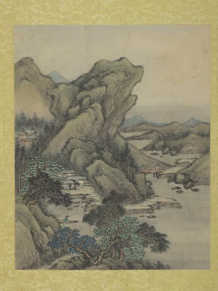 清允禧山水　冊　疊嶂松杉