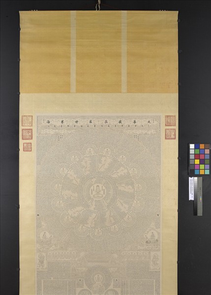 清錢汝誠臨明人書華嚴經心鏡圖　軸