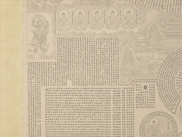 清錢汝誠臨明人書華嚴經心鏡圖　軸