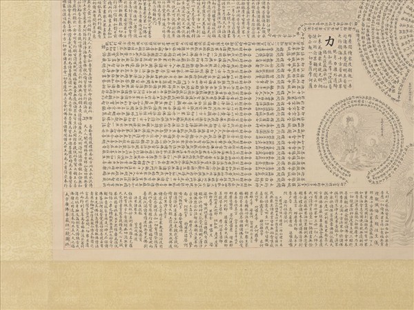 清錢汝誠臨明人書華嚴經心鏡圖　軸