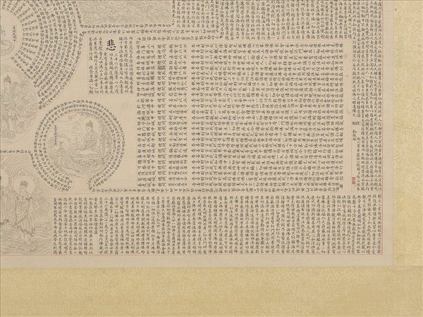 清錢汝誠臨明人書華嚴經心鏡圖　軸