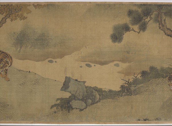 明趙汝殷風林群虎圖　卷