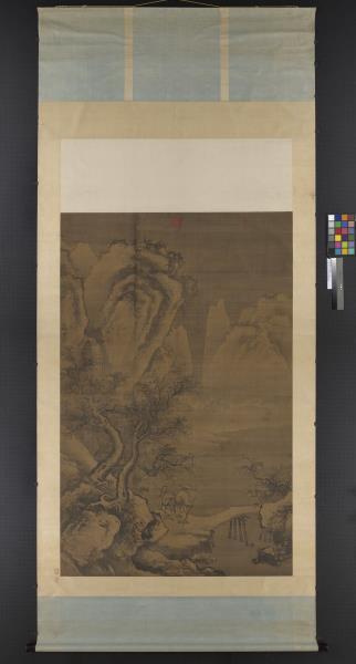 明吳偉寒山積雪　軸