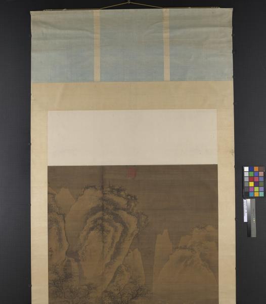 明吳偉寒山積雪　軸