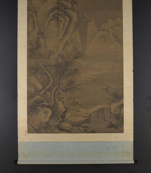 明吳偉寒山積雪　軸