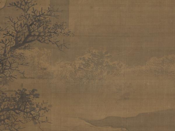 明吳偉寒山積雪　軸