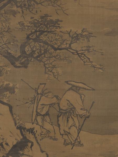 明吳偉寒山積雪　軸