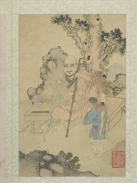 清石濤畫羅漢　冊　羅漢（三）