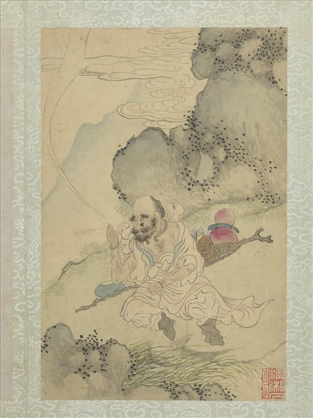 清石濤畫羅漢　冊　羅漢（五）