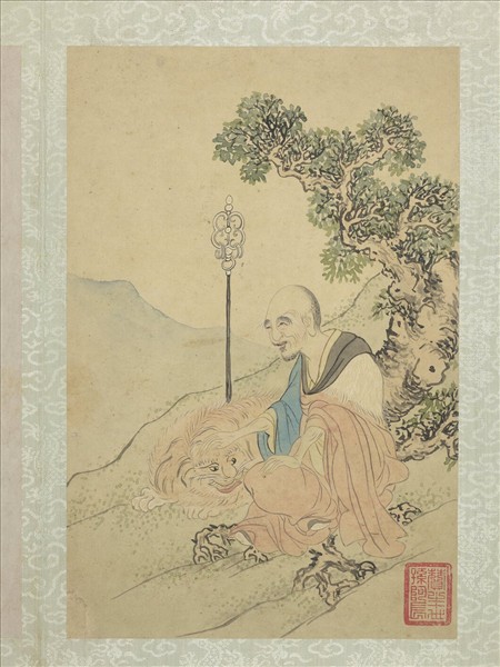 清石濤畫羅漢　冊　羅漢（九）