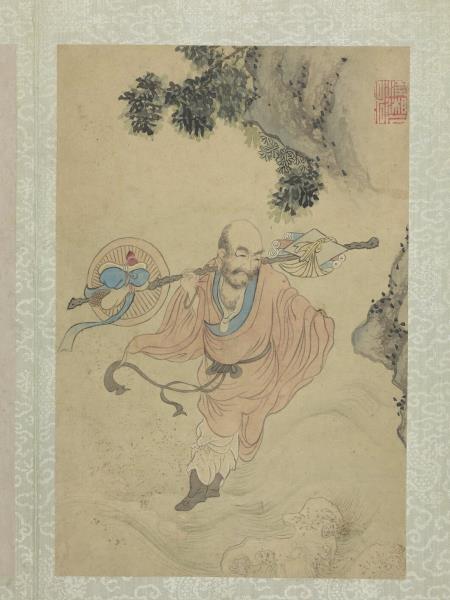 清石濤畫羅漢　冊　羅漢（十二）