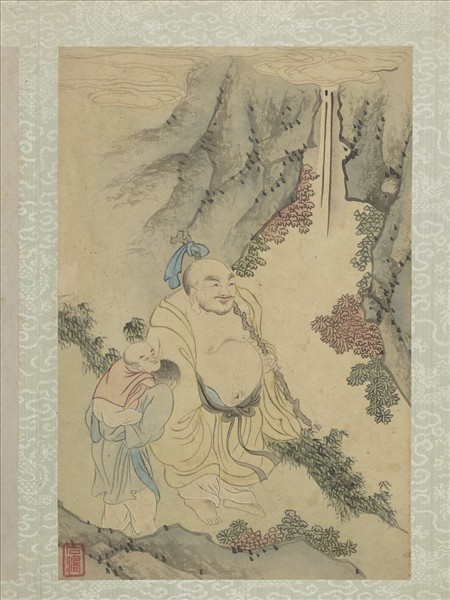 清石濤畫羅漢　冊　羅漢（十四）