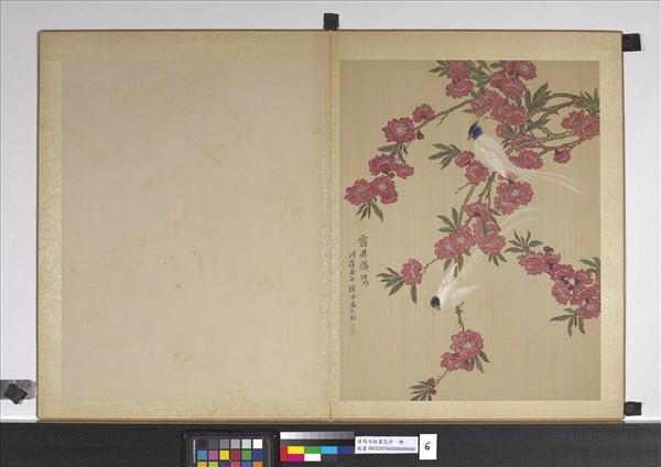 清馬元馭畫花卉　冊　碧桃壽帶