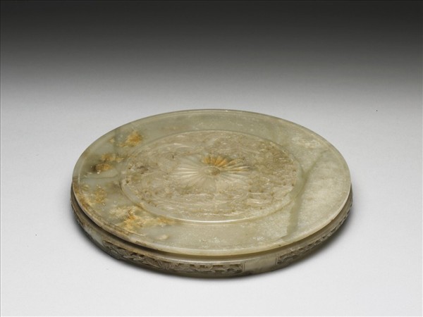 玉鏤空菊花紋玉座