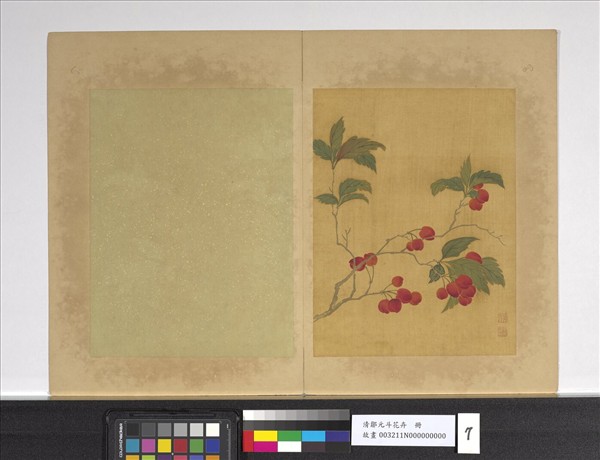 清鄒元斗花卉　冊　櫻桃