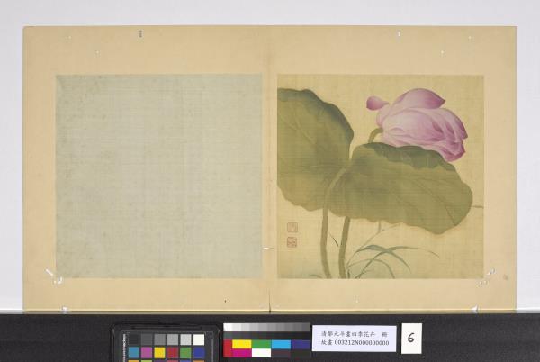 清鄒元斗畫四季花卉　冊　蓮荷