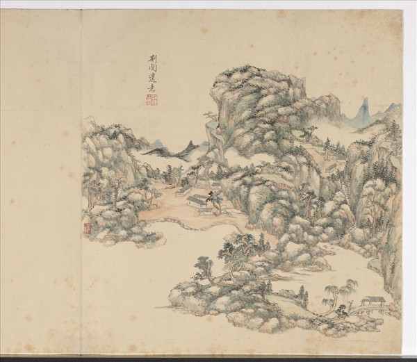 清趙曉畫山水　冊　翠崖丹磴