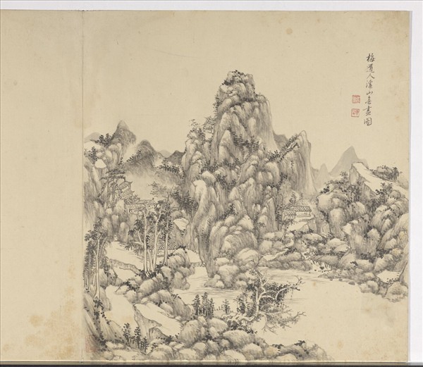 清趙曉畫山水　冊　巖棲谷汲