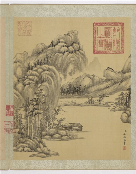 清吳暻山水　冊　雲岫煙林