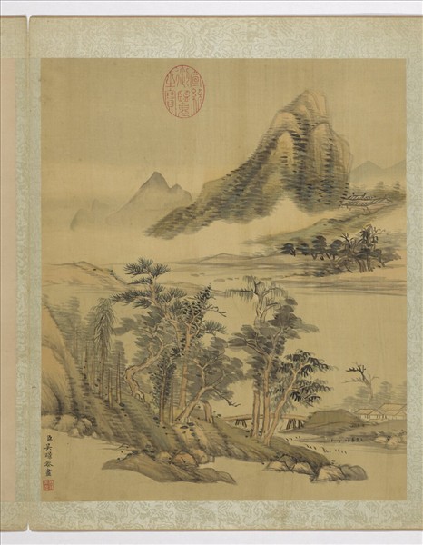 清吳暻山水　冊　浮嵐暖翠