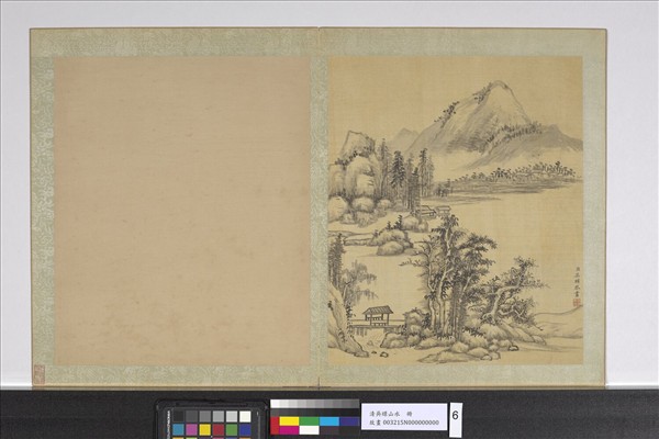 清吳暻山水　冊　村樹谿橋