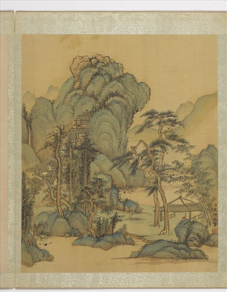 清吳暻山水　冊　翠竹喬松