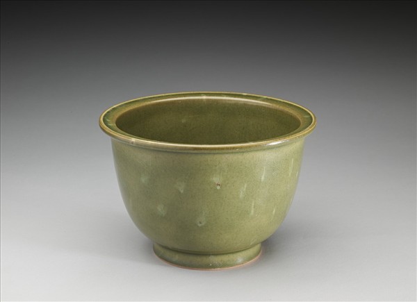 茶葉末釉花盆