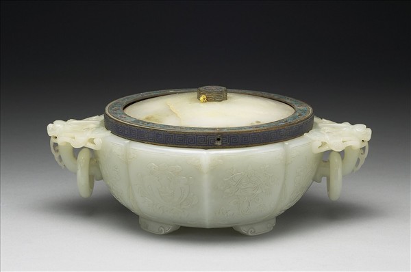 玉八寶八吉祥紋洗