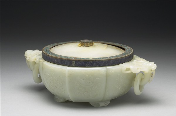 玉八寶八吉祥紋洗