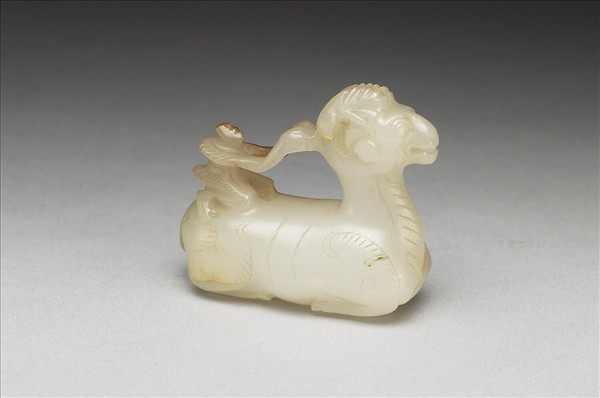 玉雕仙人騎羊