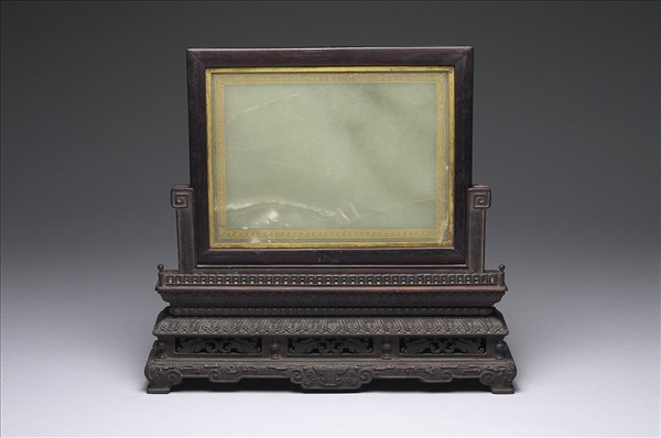 玉桐蔭博古插屏（一對）