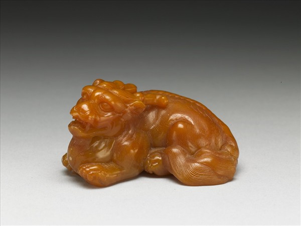 田黃石異獸書鎮