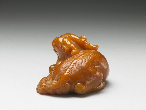 田黃石異獸書鎮