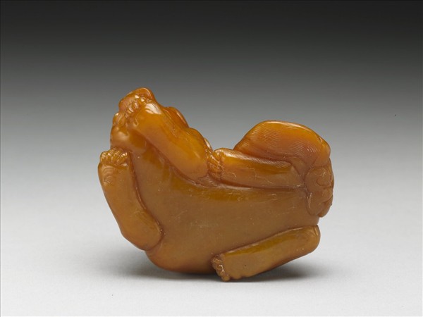 田黃石異獸書鎮