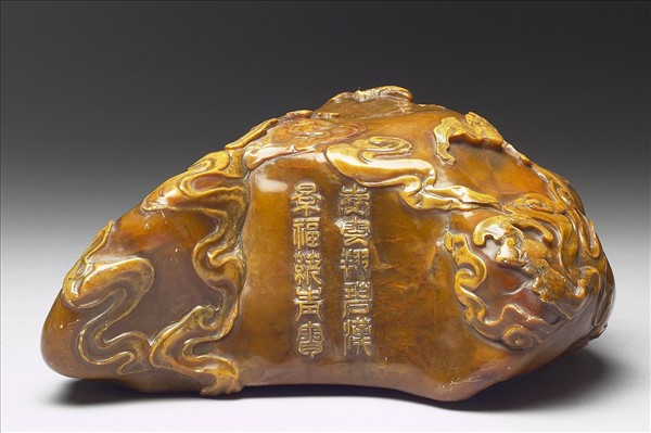 雲蝠紋田黃山子