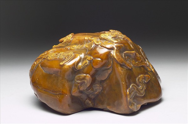 雲蝠紋田黃山子