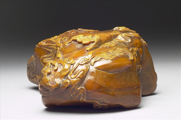 雲蝠紋田黃山子