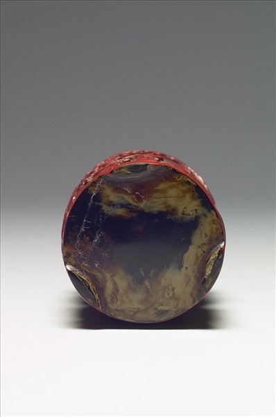 剔紅八仙慶壽人物筆筒