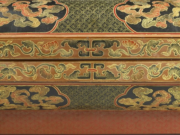 鎗金填漆五穀豐登圖長方盒